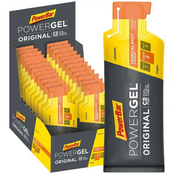 Powergel Original Tropical Fruit 24 stuks/doos Powergel Original Tropical Fruit 24 stuks/doos