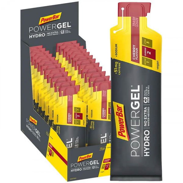 Gel énergétique Powergel Hydro Cherry avec de la caféine 24 pièces/boîte Gel énergétique Powergel Hydro Cherry avec de la caféine 24 pièces/boîte
