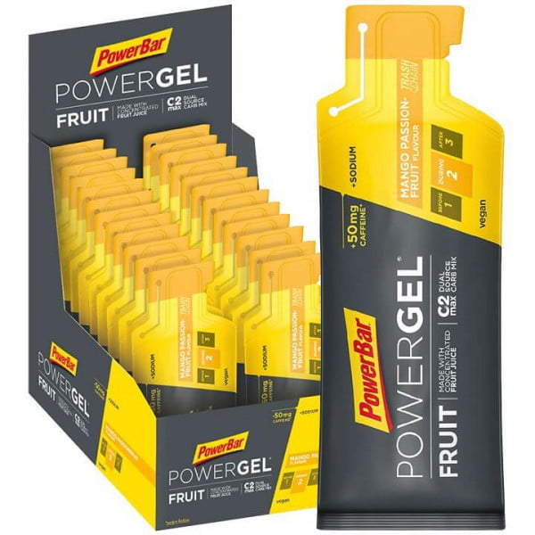 Gel énergétique Powergel Original Mango Passionfruit + caféine 24 pièces/boîte Gel énergétique Powergel Original Mango Passionfruit + caféine 24 pièces/boîte